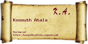 Kossuth Atala névjegykártya